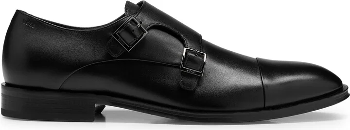 Boss Leather Derek Monkstrap Shoes