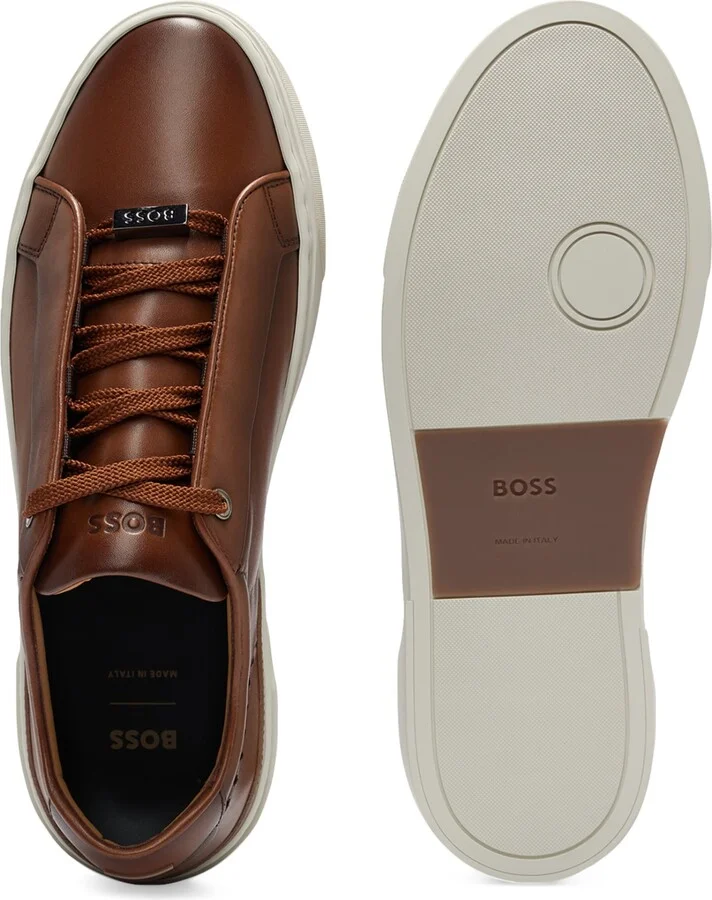Boss Leather Lace-Up Sneakers - Image 2