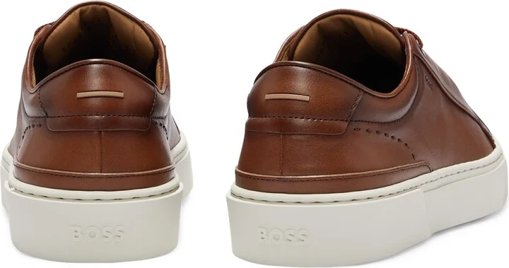 Boss Leather Lace-Up Sneakers - Image 3