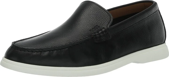 BOSS Leather Slip On Loafers with Pop Sole