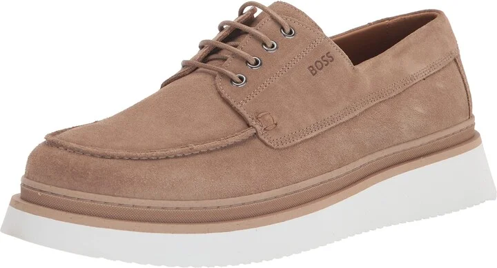BOSS Lightweight Apron Toe Lace Up Derby Tan