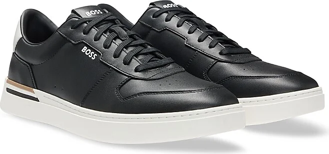 Boss Men's Leather Lace Up Sneakers
