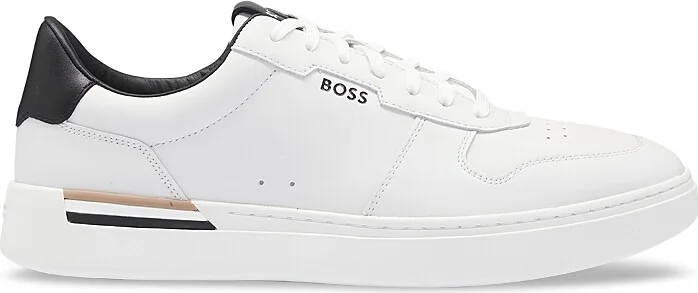 Boss Men's Leather Lace Up Sneakers