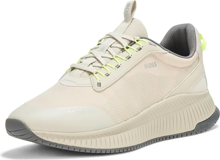 BOSS Modern Knit Structure Running Sneaker Stone Whisper 7