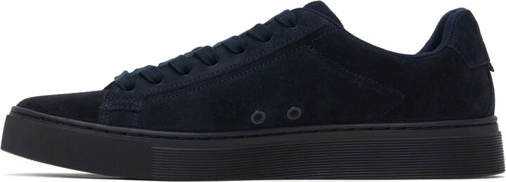 BOSS Navy Lace-Up Sneakers - Image 3