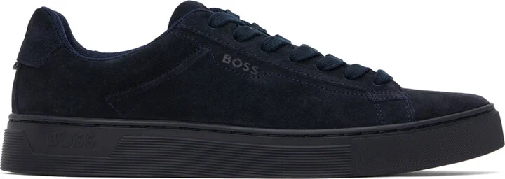 BOSS Navy Lace-Up Sneakers