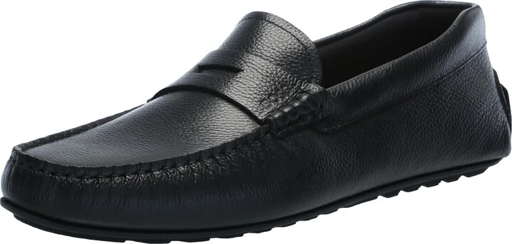 BOSS Noel Grainy Leather Moccasins
