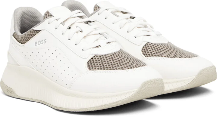 BOSS Off-White Fishbone Sole Hybrid Sneakers - Image 4