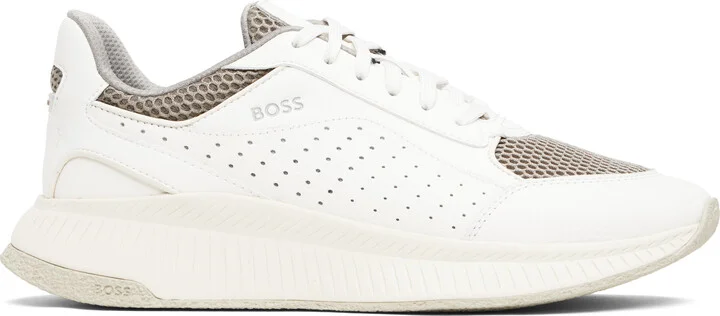 BOSS Off-White Fishbone Sole Hybrid Sneakers