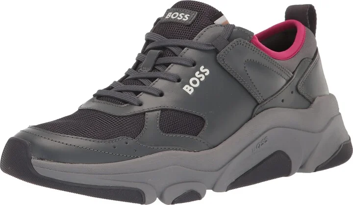 BOSS Running Style Soft Leather Sneakers