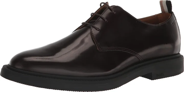 BOSS Smooth Lace Up Derby Dress Shoe Merlot