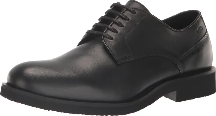 BOSS Smooth Leather Derby Dress Shoe Black Oil