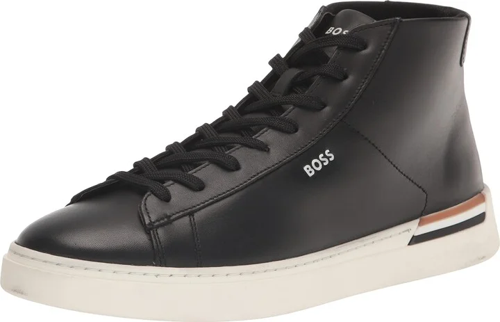 BOSS Smooth Leather High Top Sneakers