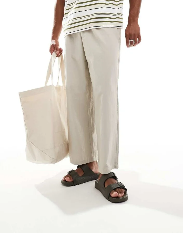 BOSS Surfley logo moulded sandals in dark green - Image 4