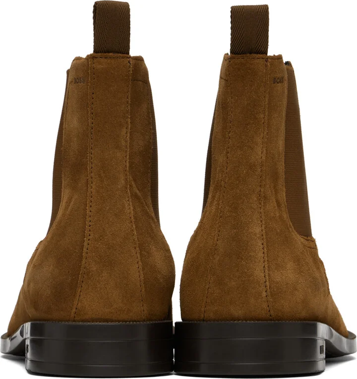 BOSS Tan Suede Chelsea Boots - Image 2
