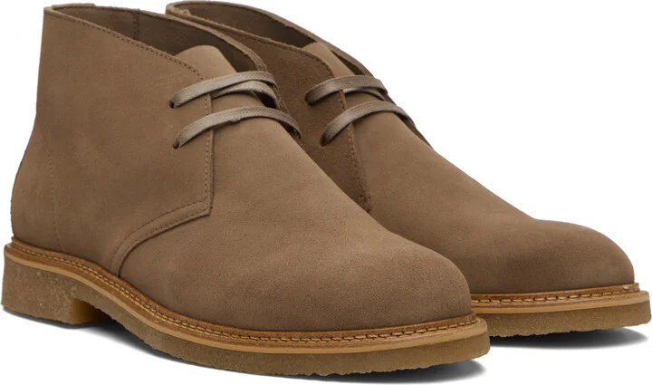 BOSS Taupe Suede Desert Boots - Image 4