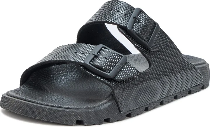 BOSS Twin-Strap Structured Rubber Sandals Catfish Black 7