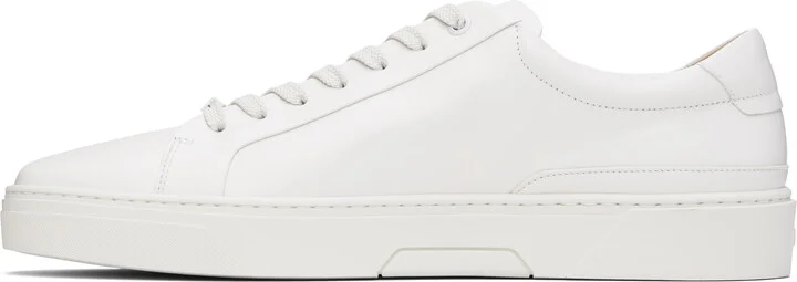 BOSS White Gary Leather Low-Top Sneakers - Image 3