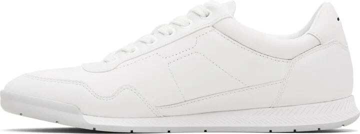 BOSS White Leather Logo Sneakers - Image 3