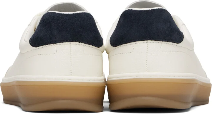 BOSS White & Navy BECKHAM Edition Low-Top Suede Sneakers - Image 2