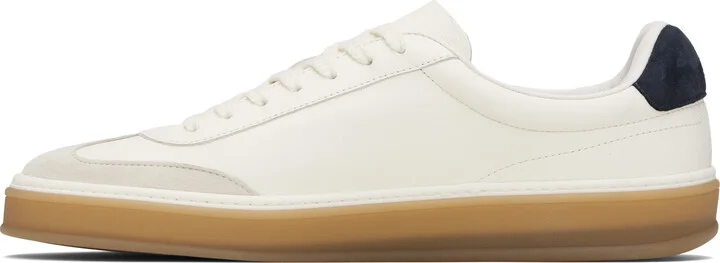 BOSS White & Navy BECKHAM Edition Low-Top Suede Sneakers - Image 3