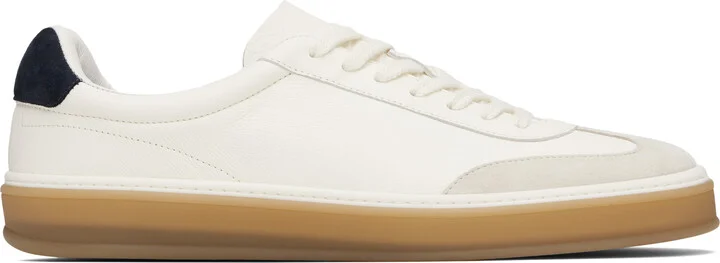 BOSS White & Navy BECKHAM Edition Low-Top Suede Sneakers