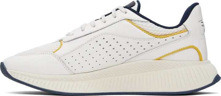 BOSS White Porsche Edition Perforated-Leather Sneakers - Image 3