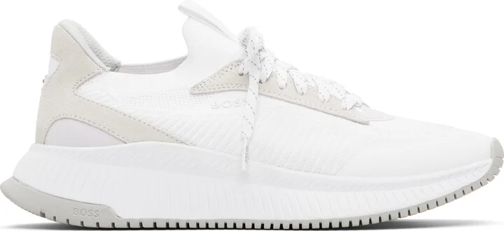 BOSS White 'TTNM Evo' Fishbone Sole Sneakers