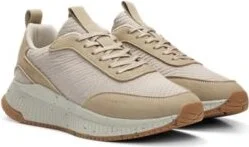 BOSS x ACBC Trainers With Speckled Effect- Light Beige Men's Sneakers size 8