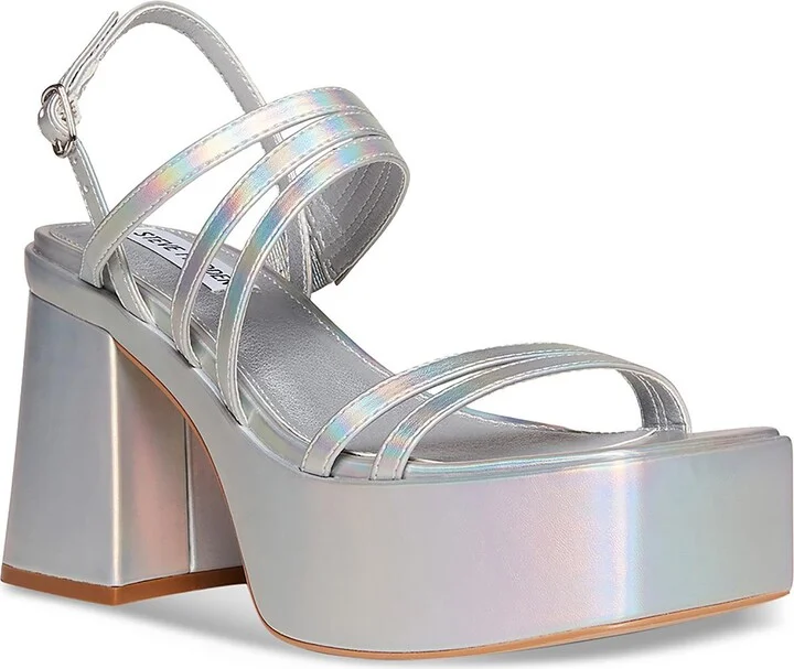 Bossy Womens Leather Ankle Strap Platform Sandals