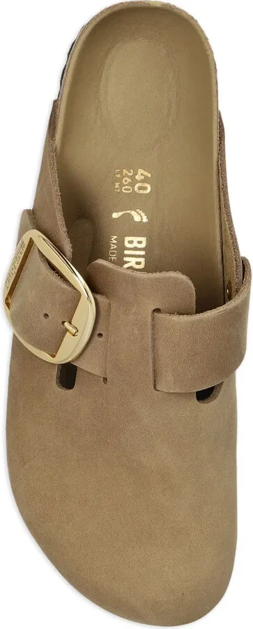 Boston Big Buckle suede mules - Image 4