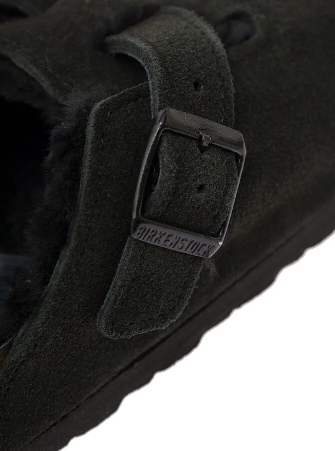 'Boston' Black Shearling Sabot Man Birkenstock - Image 3