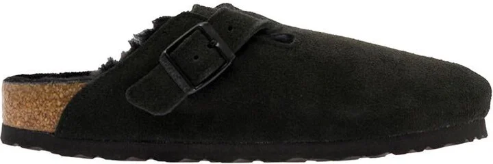 'Boston' Black Shearling Sabot Man Birkenstock