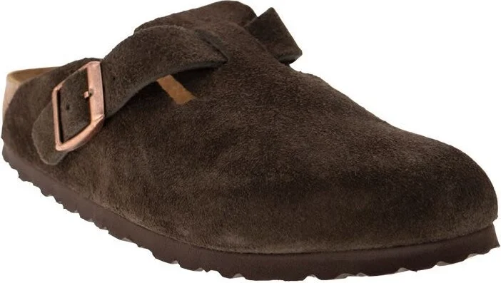 'Boston' Brown Slip-On Mules With Buckle In Suede Woman - Image 2