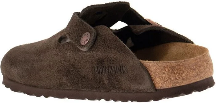 'Boston' Brown Slip-On Mules With Buckle In Suede Woman - Image 3