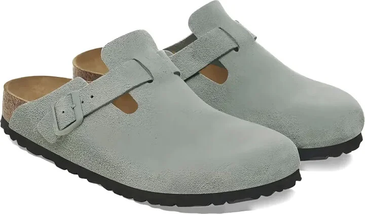 Boston BS Suede "Pure Sage" mules - Image 2