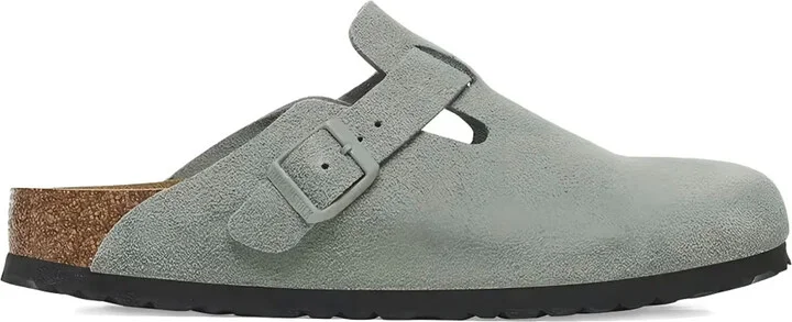 Boston BS Suede "Pure Sage" mules