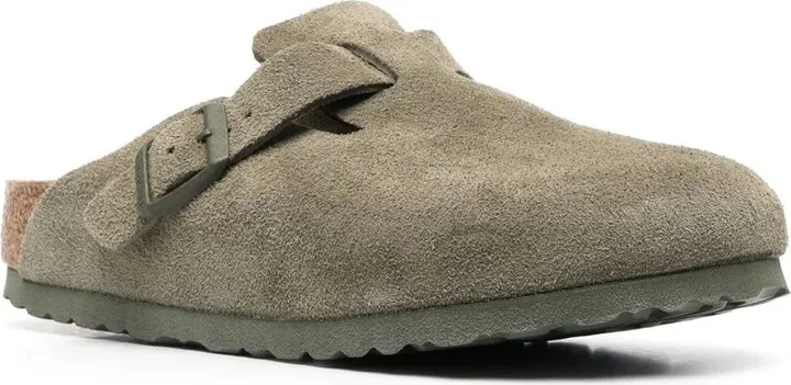 Boston buckle-detail suede clogs - Image 2