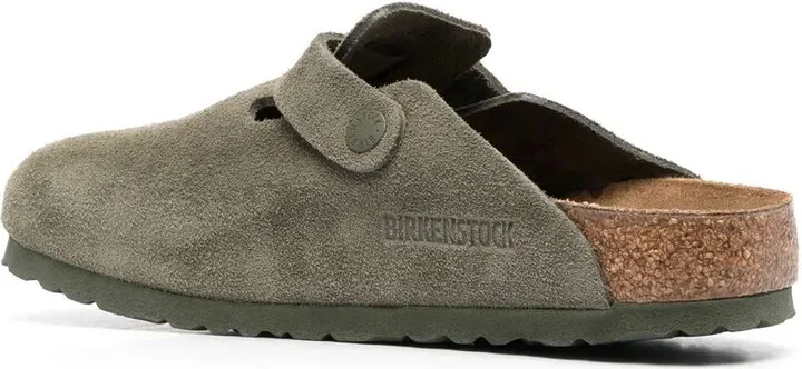 Boston buckle-detail suede clogs - Image 3