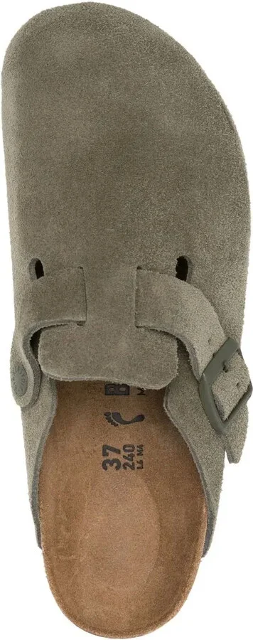 Boston buckle-detail suede clogs - Image 4