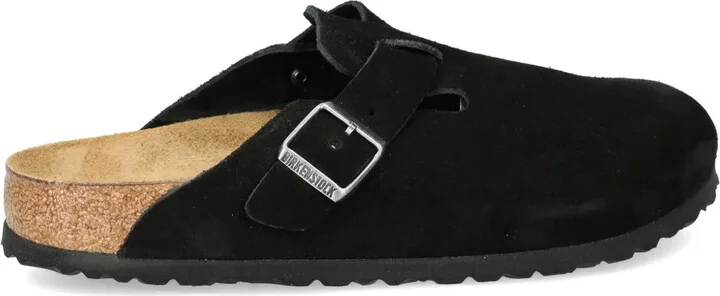 Boston buckle-embellished clogs