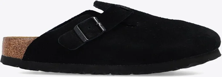 Boston Buckled Leather Slippers
