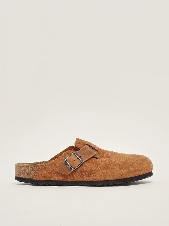 Boston Cognac Suede Leather Sandal