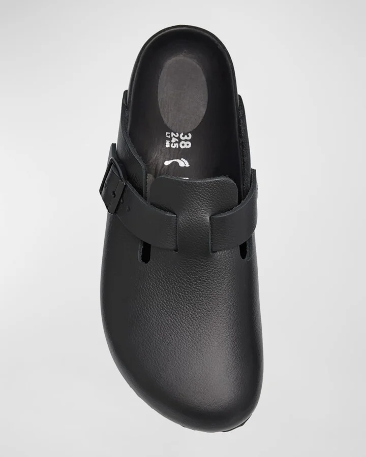 Boston Exquisite Leather Buckle Clogs - Image 2