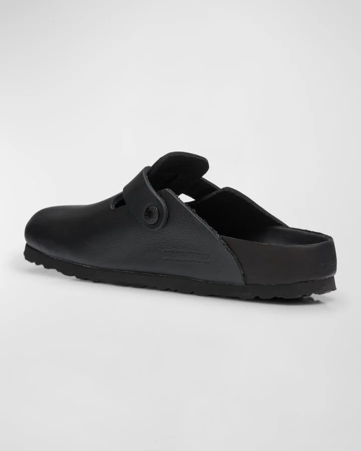 Boston Exquisite Leather Buckle Clogs - Image 3