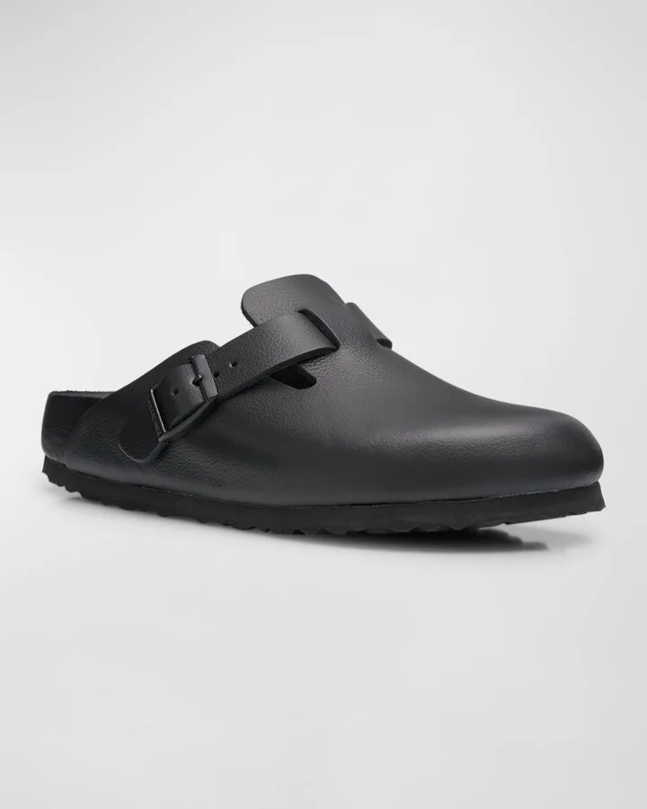 Boston Exquisite Leather Buckle Clogs - Image 4