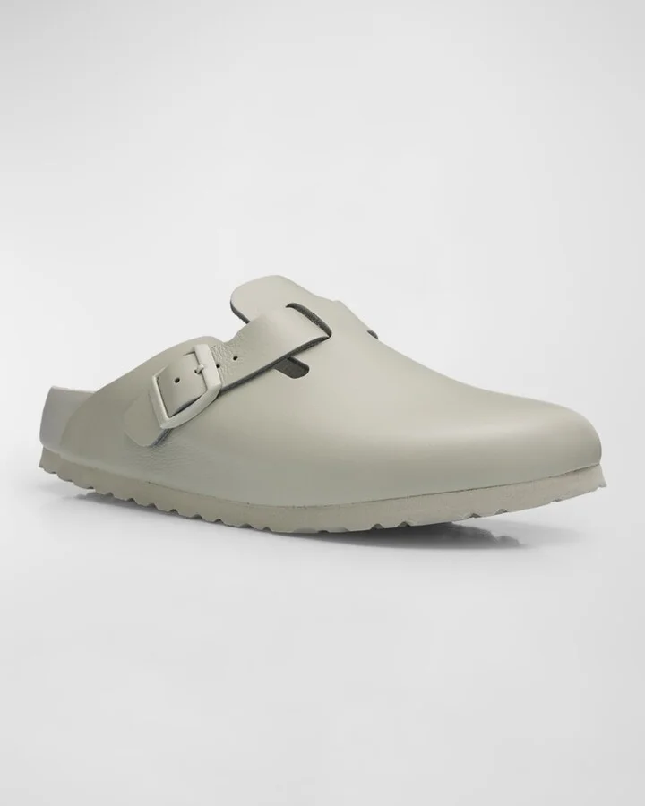 Boston Exquisite Leather Buckle Clogs - Image 2
