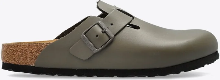 Boston Natural Leather Flat Clogs