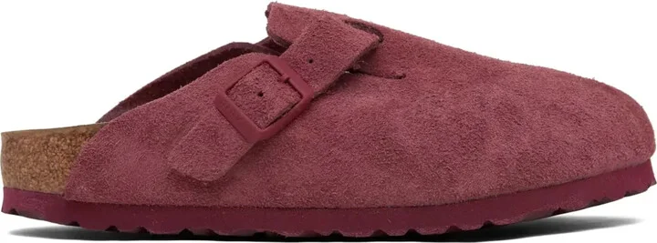 Boston "red" suede mules