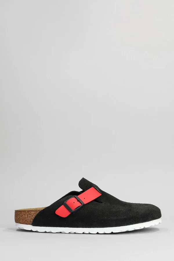 Boston Slipper-mule In Black Suede